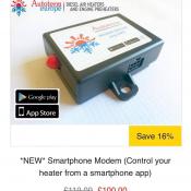 *NEW* Smartphone Modem (Control your heater from a smartphone app)
